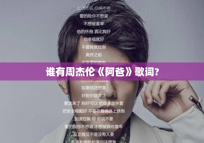 谁有周杰伦《阿爸》歌词? 谁有周杰伦《阿爸》歌词?