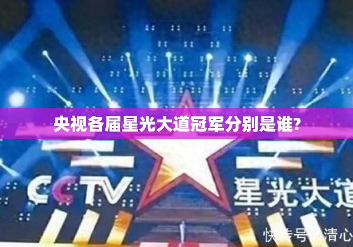 央视各届星光大道冠军分别是谁?