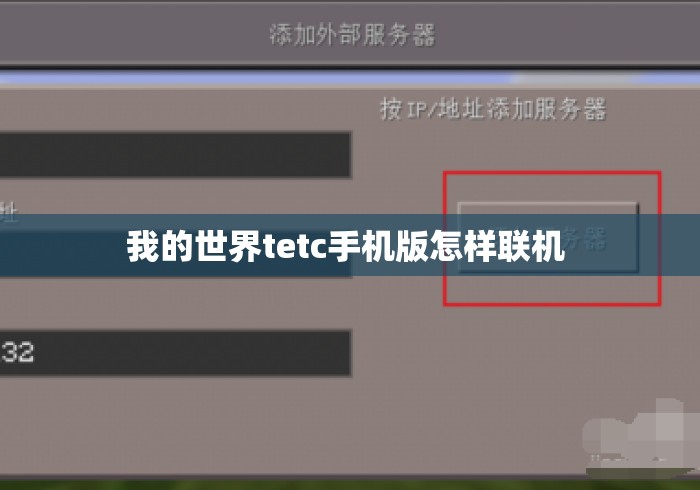 我的世界tetc手机版怎样联机 