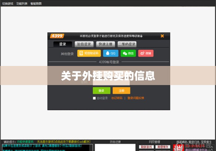 关于外挂购买的信息