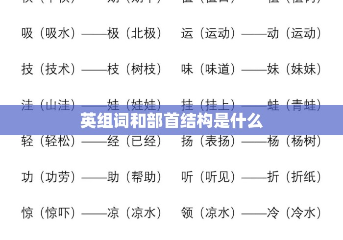 英组词和部首结构是什么