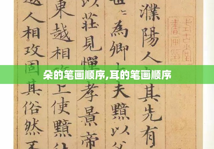朵的笔画顺序,耳的笔画顺序