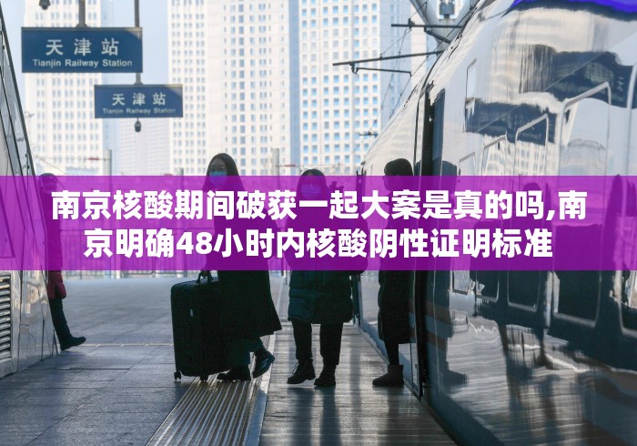 南京核酸期间破获一起大案是真的吗,南京明确48小时内核酸阴性证明标准