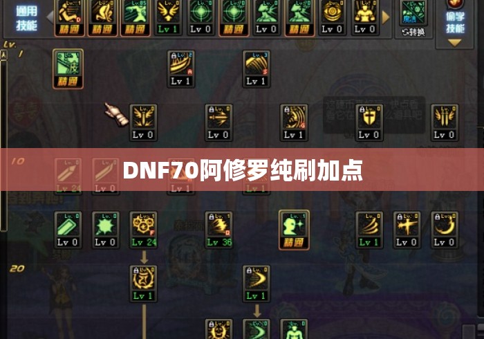 DNF70阿修罗纯刷加点