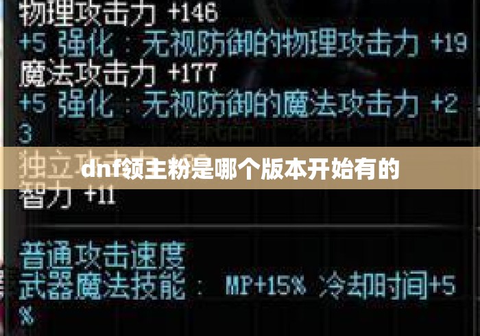 dnf领主粉是哪个版本开始有的 dnf领主粉是哪个版本开始有的