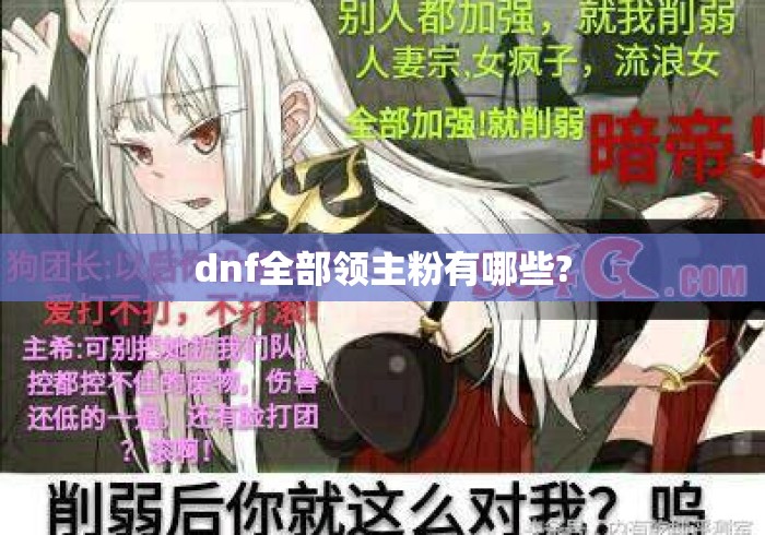 dnf全部领主粉有哪些?DNF全部领主粉装备汇总一览