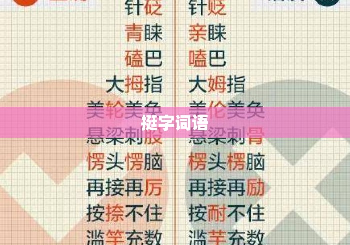 挺字词语 挺字词语