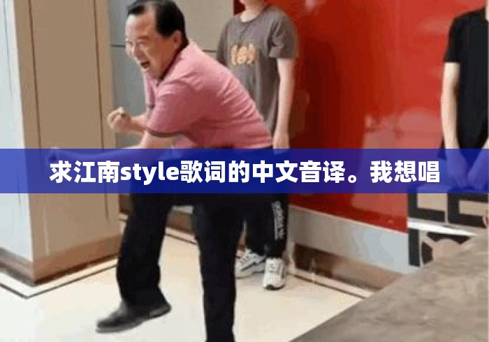 求江南style歌词的中文音译。我想唱，江南Style中文音译歌词，跟着唱就完事了