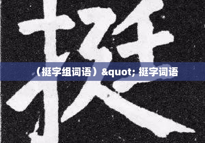 (挺字组词语)" 挺字词语 (挺字组词语)" 挺字词语