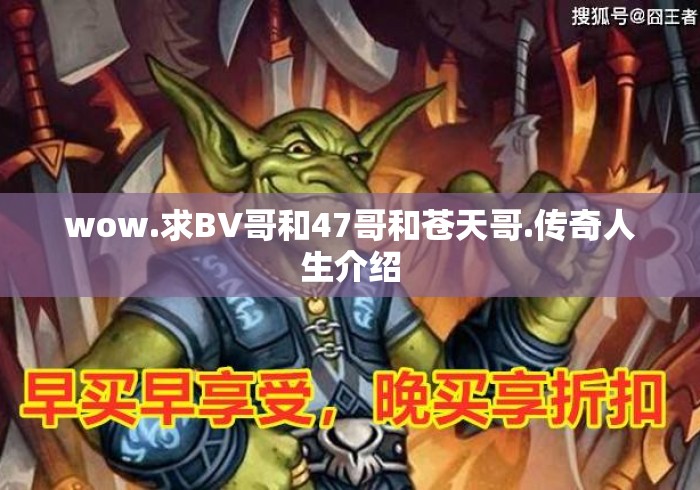 wow.求BV哥和47哥和苍天哥.传奇人生介绍