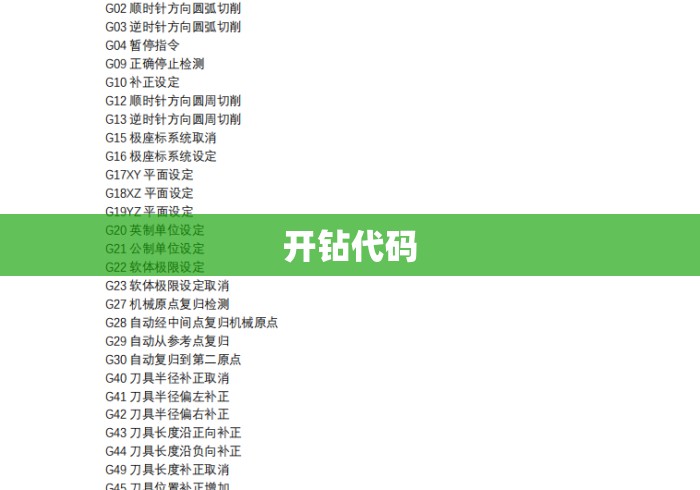 开钻代码 开钻代码
