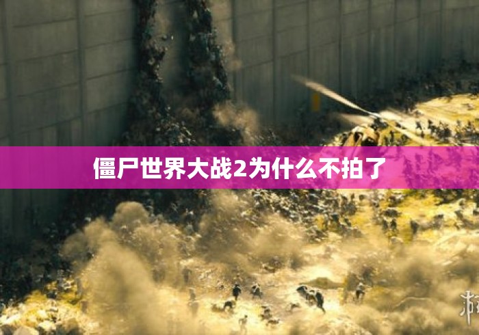 僵尸世界大战2为什么不拍了 僵尸世界大战2为什么不拍了