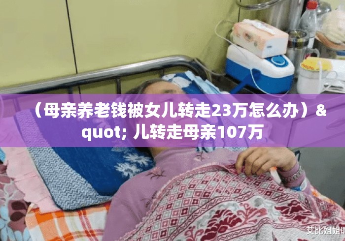 （母亲养老钱被女儿转走23万怎么办）" 儿转走母亲107万