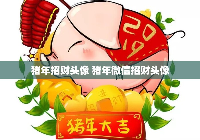 猪年招财头像 猪年微信招财头像
