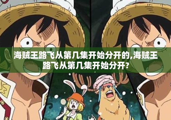 海贼王路飞从第几集开始分开的,海贼王路飞从第几集开始分开?