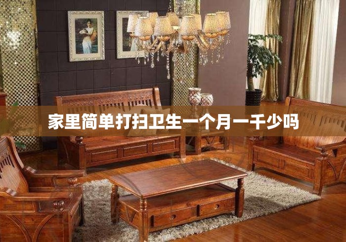 家里简单打扫卫生一个月一千少吗