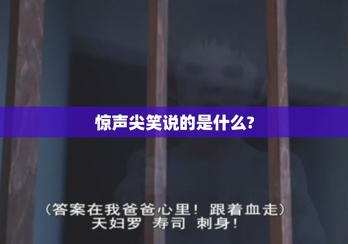 惊声尖笑说的是什么? 惊声尖笑说的是什么?