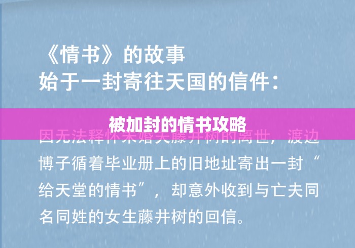 被加封的情书攻略