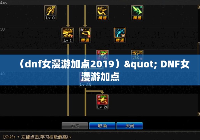 （dnf女漫游加点2019）" DNF女漫游加点