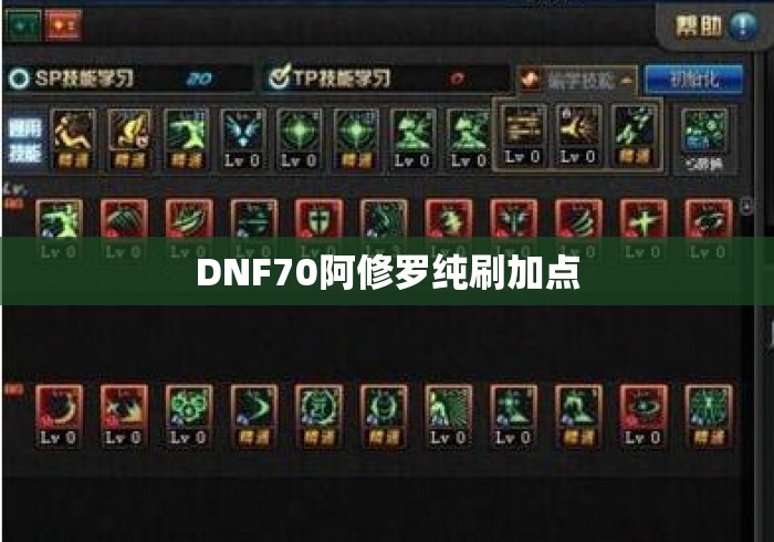 DNF70阿修罗纯刷加点