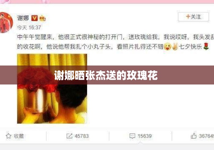 谢娜晒张杰送的玫瑰花 谢娜晒张杰送的玫瑰花