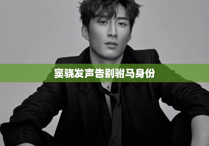 窦骁发声告别驸马身份 窦骁发声告别驸马身份